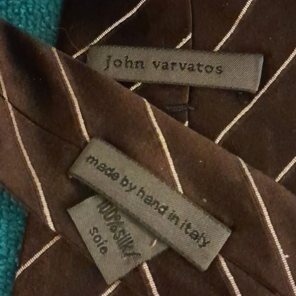 NWT John Varvatos Handmade in Italy 100% Silk Tie